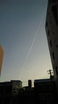 ビルのスキマの白線